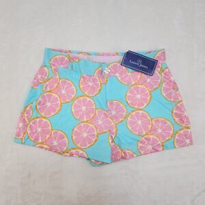 Lauren James Shorts Small 30 Grapefruit Blue Pink Tropical Oranges Boho NEW